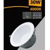 FARETTO SMD LED DA INCASSO ROTONDO 30W 3000LUMEN LUCE BIANCA 6500K 4000K GL-AG30