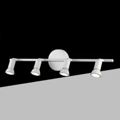 FARETTO SPOT LED ORIENTABILE DA SOFFITTO C72-B4 4XGU10 MAX.10W IP20 BIANCO DESIGN MODERNO