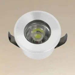 FARETTO 1W LED INCASSO A SOFFITTO IP20 BIANCO MINI SPOT SEGNAPASSI LUCE CALDA 00229