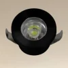 FARETTO 1W LED INCASSO A SOFFITTO IP20 NERO MINI SPOT SEGNAPASSI LUCE FREDDA 00281