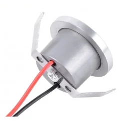 FARETTO 1W LED INCASSO A SOFFITTO IP20 ARGENTO MINI SPOT SEGNAPASSI LUCE NATURALE 00250