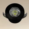 FARETTO 1W LED INCASSO A SOFFITTO IP20 NERO MINI SPOT SEGNAPASSI LUCE CALDA 00304