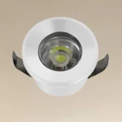 FARETTO 1W LED INCASSO A SOFFITTO IP20 BIANCO MINI SPOT SEGNAPASSI LUCE FREDDA 00205