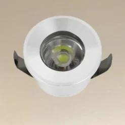 FARETTO 1W LED INCASSO A SOFFITTO IP20 BIANCO MINI SPOT SEGNAPASSI LUCE NATURALE 00212