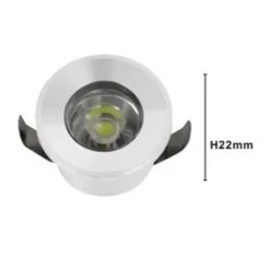 FARETTO 1W LED INCASSO A SOFFITTO IP20 BIANCO MINI SPOT SEGNAPASSI LUCE NATURALE 00212