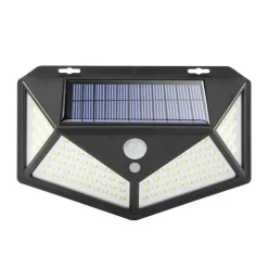 FARO 114 LED CON PANNELLO SOLARE E SENSORE DI MOVIMENTO FARETTO CREPUSCOLARE