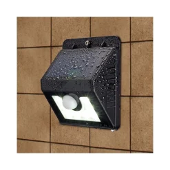 FARO 8 LED CON PANNELLO SOLARE RICARICABILE E SENSORE DI MOVIMENTO PER ESTERNO