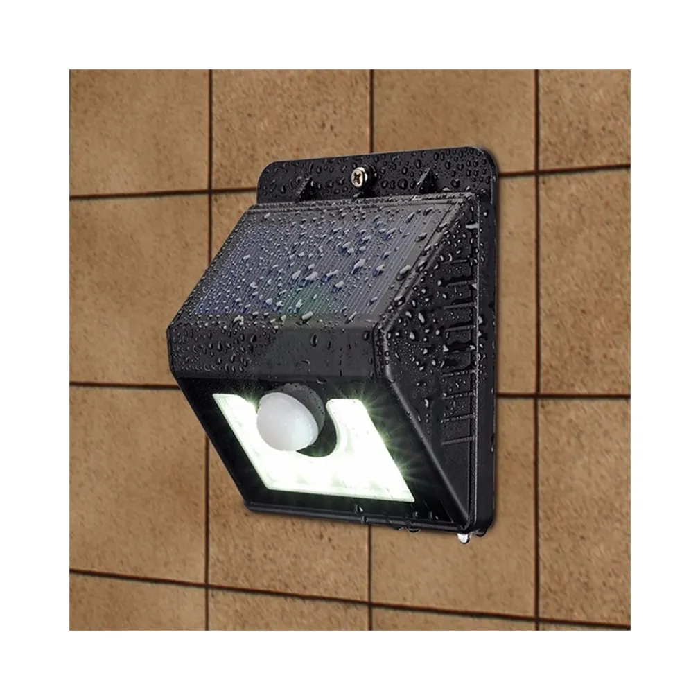 FARO 8 LED CON PANNELLO SOLARE RICARICABILE E SENSORE DI MOVIMENTO PER ESTERNO