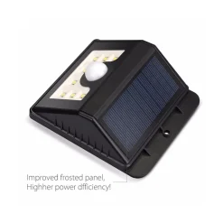 FARO 8 LED CON PANNELLO SOLARE RICARICABILE E SENSORE DI MOVIMENTO PER ESTERNO