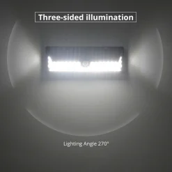 FARO 92 LED CON PANNELLO SOLARE E SENSORE DI MOVIMENTO FARETTO CREPUSCOLARE 30W