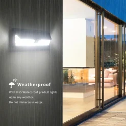 FARO 92 LED CON PANNELLO SOLARE E SENSORE DI MOVIMENTO FARETTO CREPUSCOLARE 30W