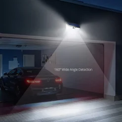 FARO 92 LED CON PANNELLO SOLARE E SENSORE DI MOVIMENTO FARETTO CREPUSCOLARE 30W