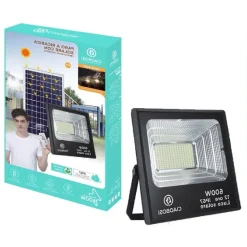 FARO A LED LUCE RICARICA SOLARE IP67 600W CON CREPUSCOLARE TELECOMANDO GLED-8457