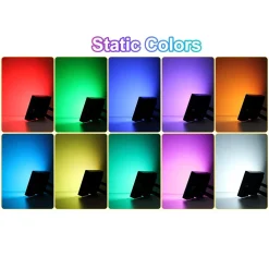 FARO A LED PROIETTORE CON PANNELLO SOLARE 40 W RGB CON TELECOMANDO ESTERNO IP65 SL-RGB-40W