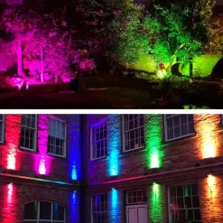 FARO A LED PROIETTORE CON PANNELLO SOLARE 40 W RGB CON TELECOMANDO ESTERNO IP65 SL-RGB-40W