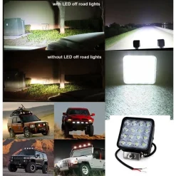 FARO A LED SUPPLEMENTARE PER AUTO BARCA CAMION SET DA 10PZ 48W LAMPADA 12-24V