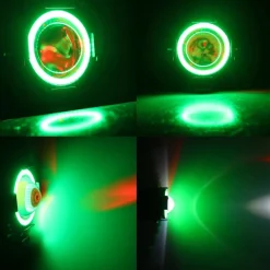 FARO ANTERIORE PER MOTO QUAD FARETTO CREE LED U 7 CON BORDO CORNICE COLORATA