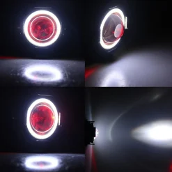 FARO ANTERIORE PER MOTO QUAD FARETTO CREE LED U 7 CON BORDO CORNICE COLORATA