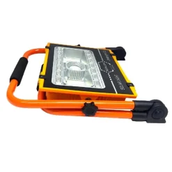 FARO DI EMERGENZA LAVORO A LED 100 W RICARICABILE PANNELLO SOLARE STAFFA AB-T27