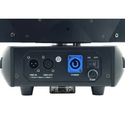 FARO DISCOTECA TESTA MOBILE 9 LED 360 GRADI RGBW MOVING HEAD LIGHT PROIETTORE