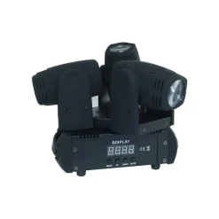 FARO FARETTO 3 LED RGBW TESTA ROTANTE EFFETTI DISCO DJ FLASH COLOR LED STROBO