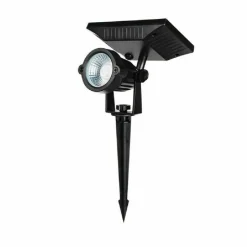 FARO FARETTO A LED GIARDINO PICCHETTO CON PANNELLO SOLARE 10W CREPUSCOLARE