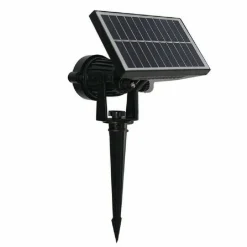 FARO FARETTO A LED GIARDINO PICCHETTO CON PANNELLO SOLARE 10W CREPUSCOLARE