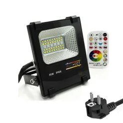 FARO FARETTO A LED RGB + CCT PER ESTERNI DA 15W CON TELECOMANDO IR PROIETTORE
