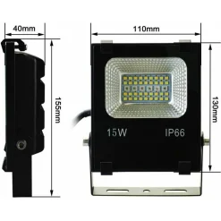 FARO FARETTO A LED RGB + CCT PER ESTERNI DA 15W CON TELECOMANDO IR PROIETTORE