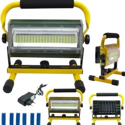 FARO FARETTO LAMPADA BATTERIE RICARICABILE PORTATILE ESTERNO 100W LED W812