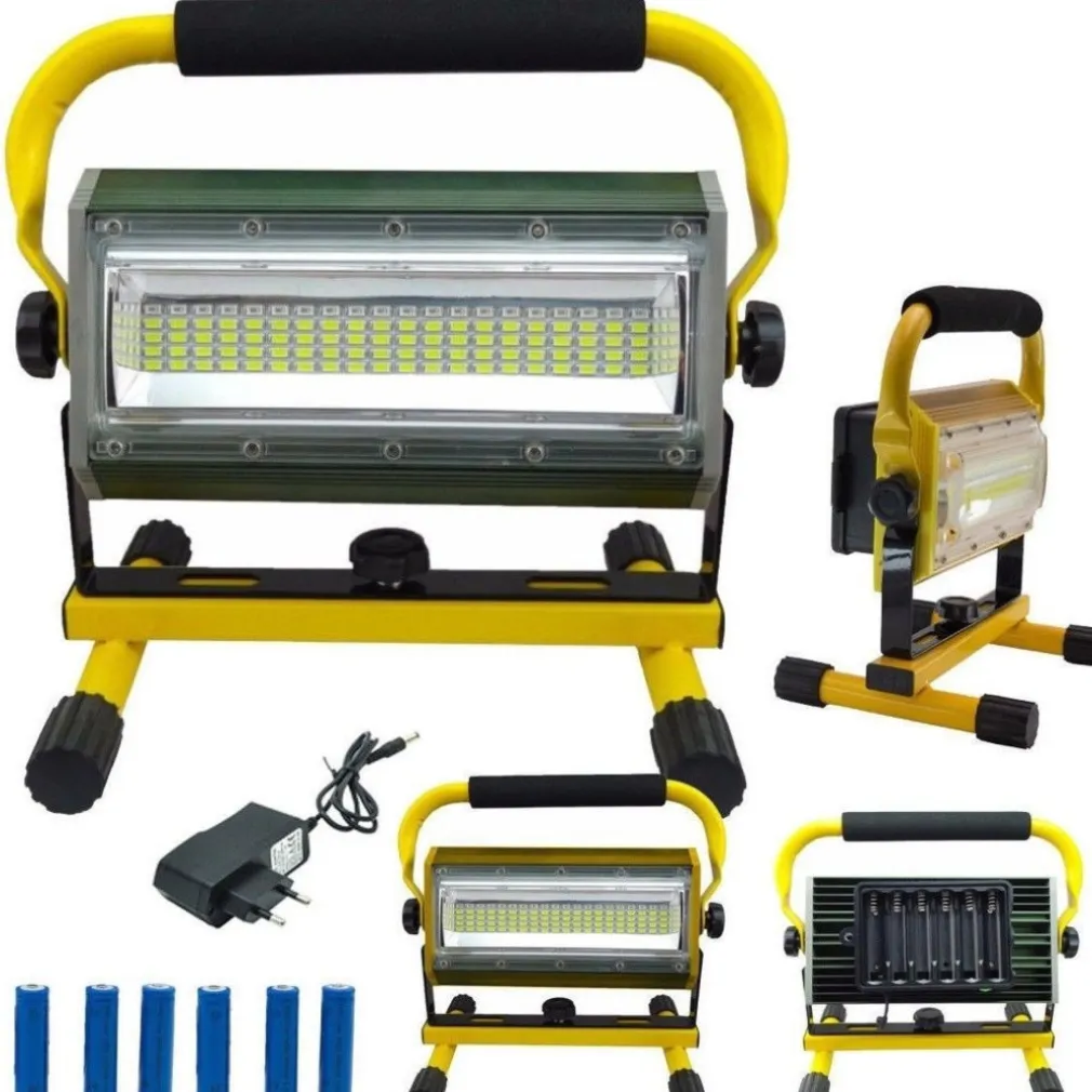 FARO FARETTO LAMPADA BATTERIE RICARICABILE PORTATILE ESTERNO 100W LED W812