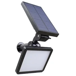 FARO FARETTO LED GIARDINO 48 LED 10W PICCHETTO PANNELLO ENERGIA SOLARE 2000MAH