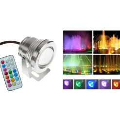 FARO FARETTO LED ORIENTABILE CALDA FREDDA RGB 10 Watt COB 12 Volt IP 65 LUCE