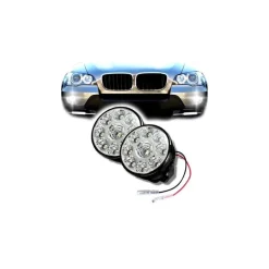 FARO FARETTO LED SMD AUTO COPPIA FARI FARETTI FENDINEBBIA SUV LUCI DIURNE 9 LED