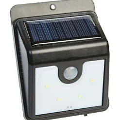 FARO FARETTO PANNELLO SOLARE SENSORE MOVIMENTO E CREPUSCOLARE 4 LED PER ESTERNO