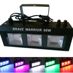 FARO FARETTO RGB PROIETTORE A LED MULTICOLORE STROBOSCOPICA SENSORE SONORO 60W