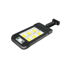 FARO LAMPIONE STRADALE PANNELLO SOLARE FOTOVOLTAICO SENSORE 160 LED COB HS-8013
