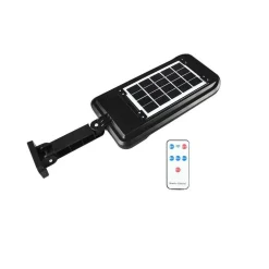 FARO LAMPIONE STRADALE PANNELLO SOLARE FOTOVOLTAICO SENSORE 160 LED COB HS-8013