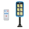 FARO LAMPIONE STRADALE PANNELLO SOLARE FOTOVOLTAICO SENSORE 150 LED COB TA140