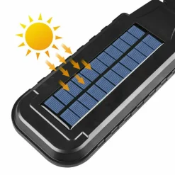 FARO LAMPIONE STRADALE PANNELLO SOLARE FOTOVOLTAICO SENSORE 210 LED COB T-210A