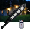FARO LAMPIONE STRADALE SOLARE CON SENSORE DI MOVIMENTO TELECOMANDO 168 LED W779B