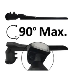 FARO LAMPIONE STRADALE ULTRA SLIM A LED 100 W INCLINABILE 90° LUCE 6500K IP65 RA-100W