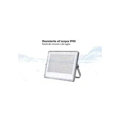 FARO LED 500 W CREPUSCOLARE CON PANNELLO ENERGIA SOLARE TELECOMANDO IP65 SL-500W