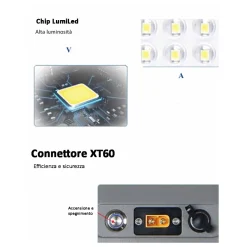 FARO LED 500 W CREPUSCOLARE CON PANNELLO ENERGIA SOLARE TELECOMANDO IP65 SL-500W