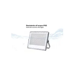 FARO LED 300 WATT CREPUSCOLARE PANNELLO ENERGIA SOLARE TELECOMANDO IP65 SL-300W