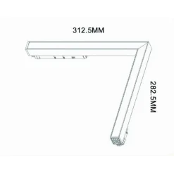 FARO LED ANGOLARE 24 W INCASSO PER BINARIO MAGNETICO 48V LUCE 3000K 4000K MG-06
