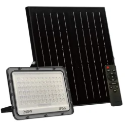 FARO LED DA ESTERNO CON PANNELLO SOLARE 240W IP66 TELECOMANDO LUCE REGOLABILE SF319-240-3C