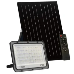 FARO LED DA ESTERNO CON PANNELLO SOLARE 120W IP66 TELECOMANDO LUCE REGOLABILE SF319-120-3C