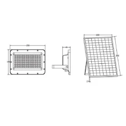 FARO LED DA ESTERNO CON PANNELLO SOLARE 180W IP66 TELECOMANDO LUCE REGOLABILE SF319-180-3C