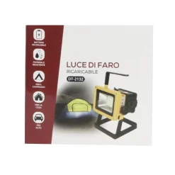 FARO LED DA LAVORO PORTATILE RICARICABILE SMD 2835 LUCE BIANCO FREDDO DT-2132